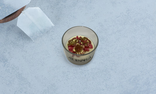 Vela Lótus - 90g (Cereja e Avelã)