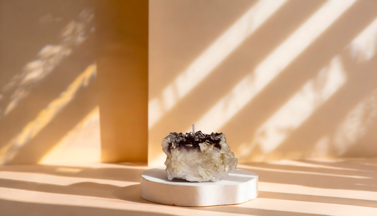 Vela Crystal Obsidian - 120g (Chá Branco)