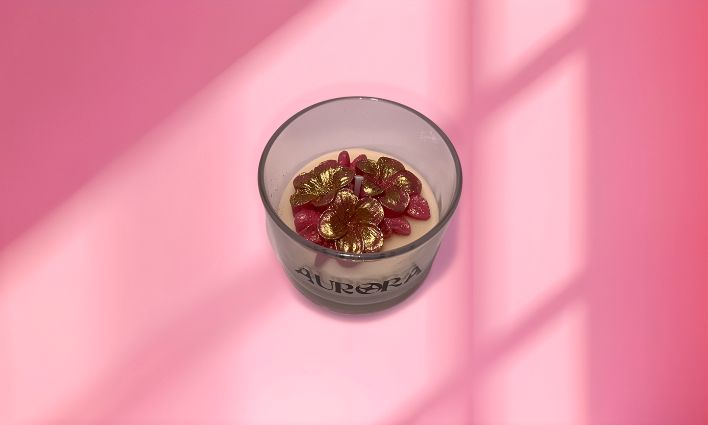 Vela Lótus - 90g (Cereja e Avelã)