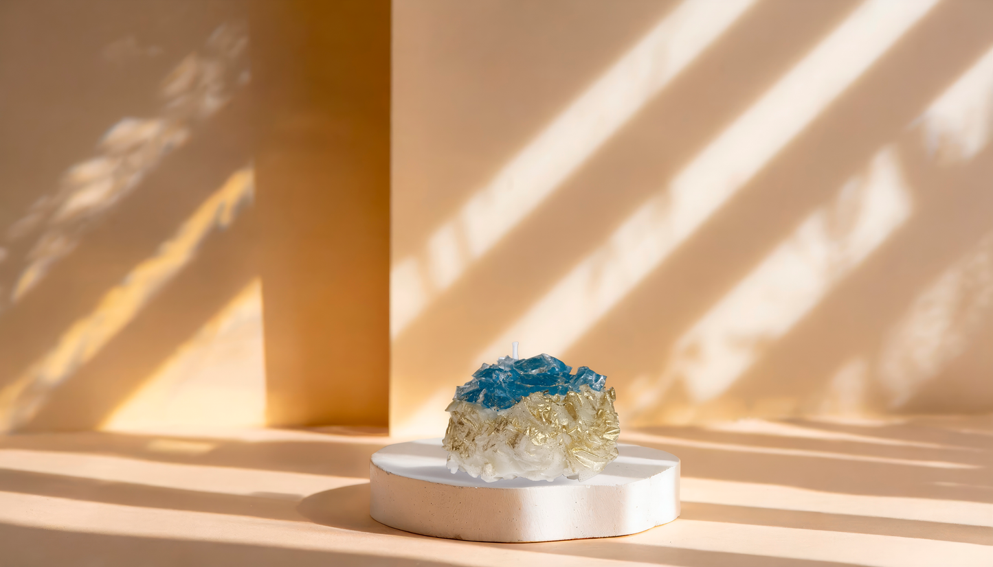 Vela Crystal Lazuli - 80g (Capim Limão)