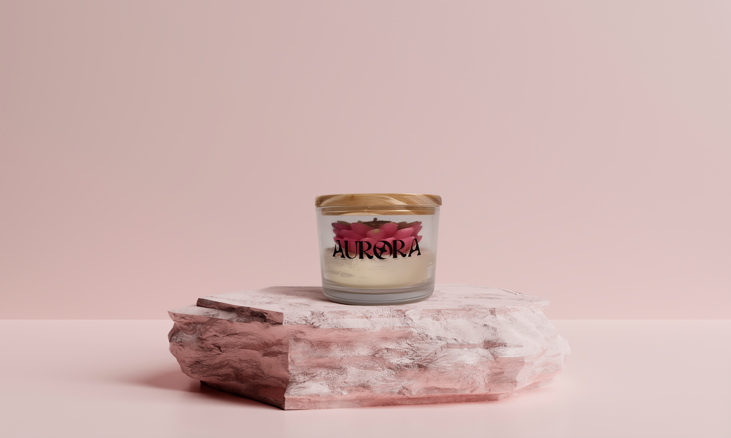 Vela Margarida - 90g (Cereja e Avelã)