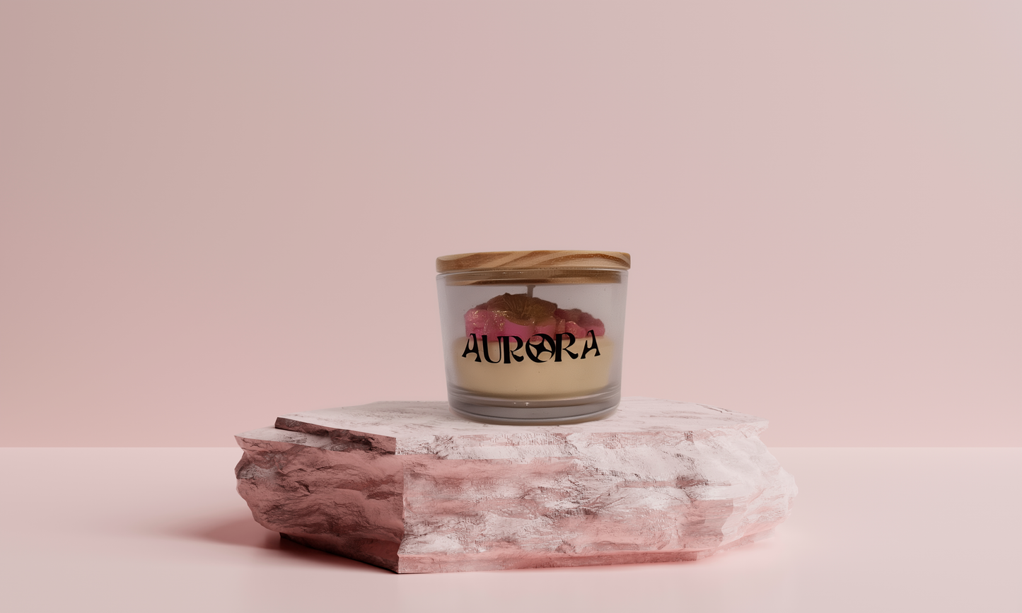 Vela Lótus - 90g (Cereja e Avelã)