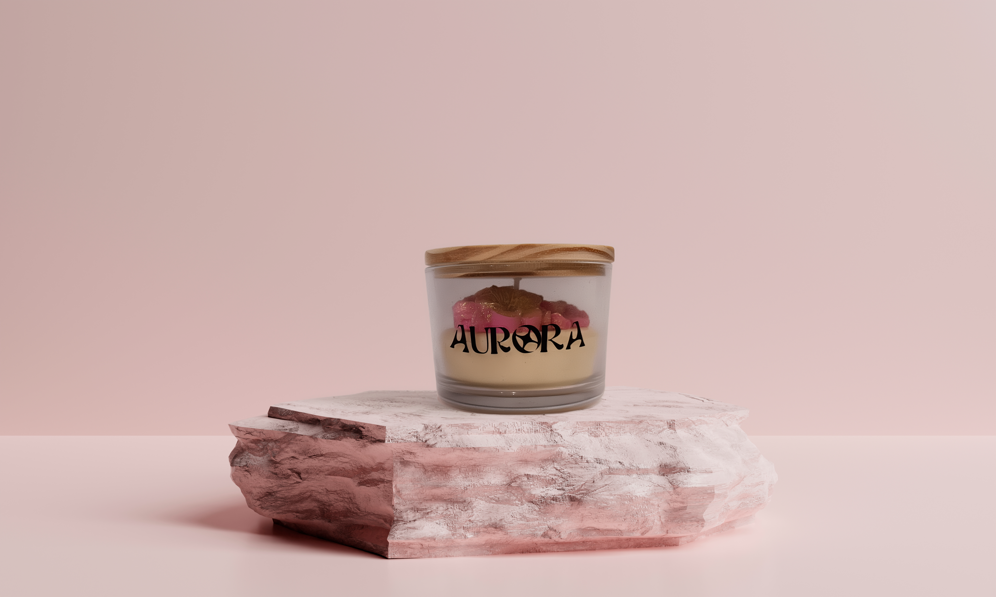 Vela Lótus - 90g (Cereja e Avelã)