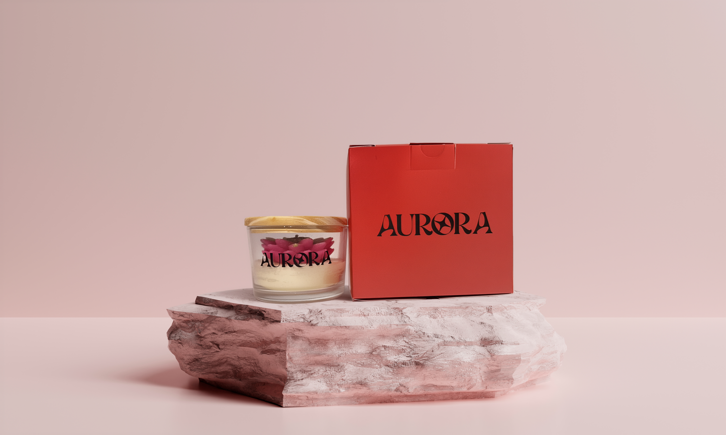 Vela Margarida - 90g (Cereja e Avelã)