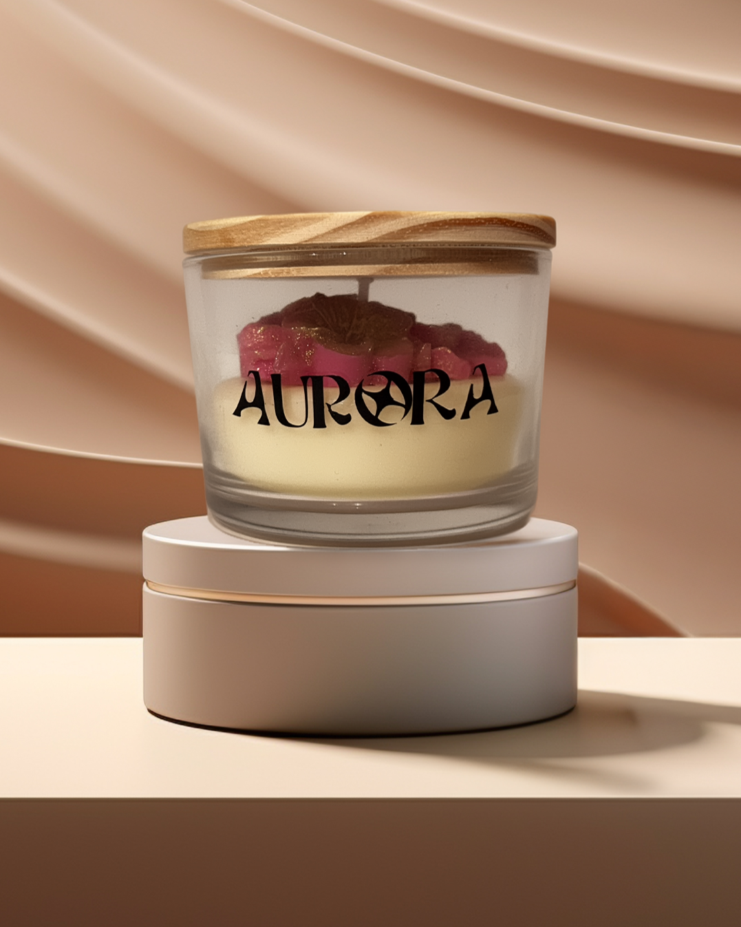 Vela Lótus - 90g (Cereja e Avelã)