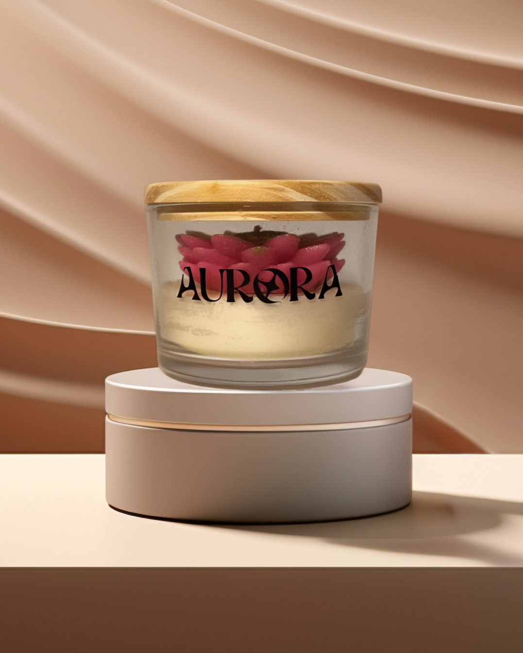 Vela Margarida - 90g (Cereja e Avelã)