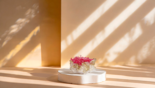 Vela Crystal Ágata - 80g (Chá Branco)