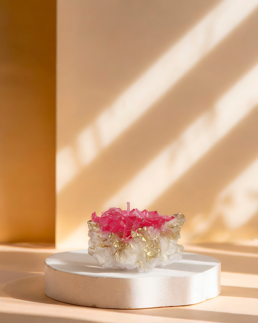 Vela Crystal Ágata - 80g (Chá Branco)